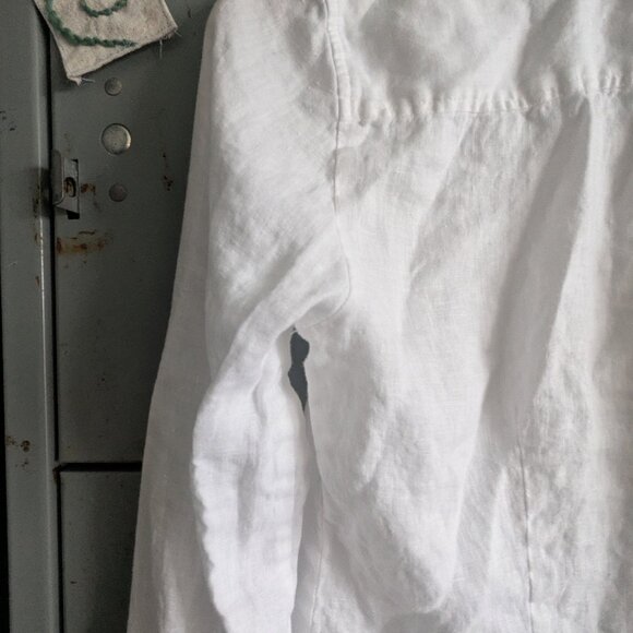 J. Crew | 100% linen white button down shirt - Picture 6 of 10